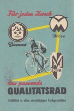 Gemeinsame Werbung der drei großen verbliebenen Fahrradhersteller, 1960.