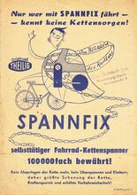 Werbeblatt für den Kettenspanner SPANNFIX, 1957.